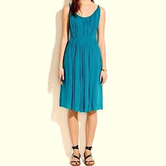 Madewell Dresses & Skirts - Madewell sun isle twist strap midi dress teal size 6